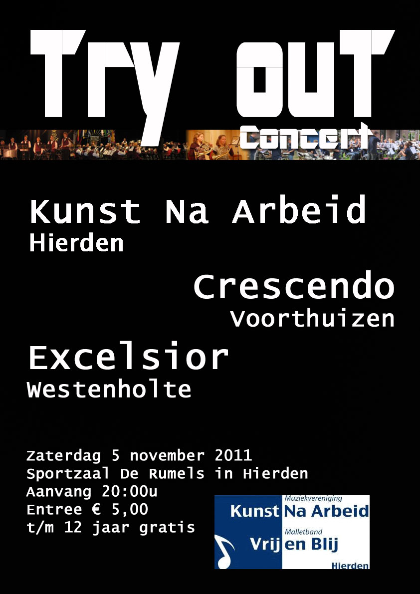 Poster tryout concert 5 november 2011