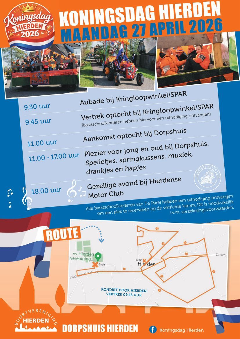 Programma Koningsdag 27 april 2026